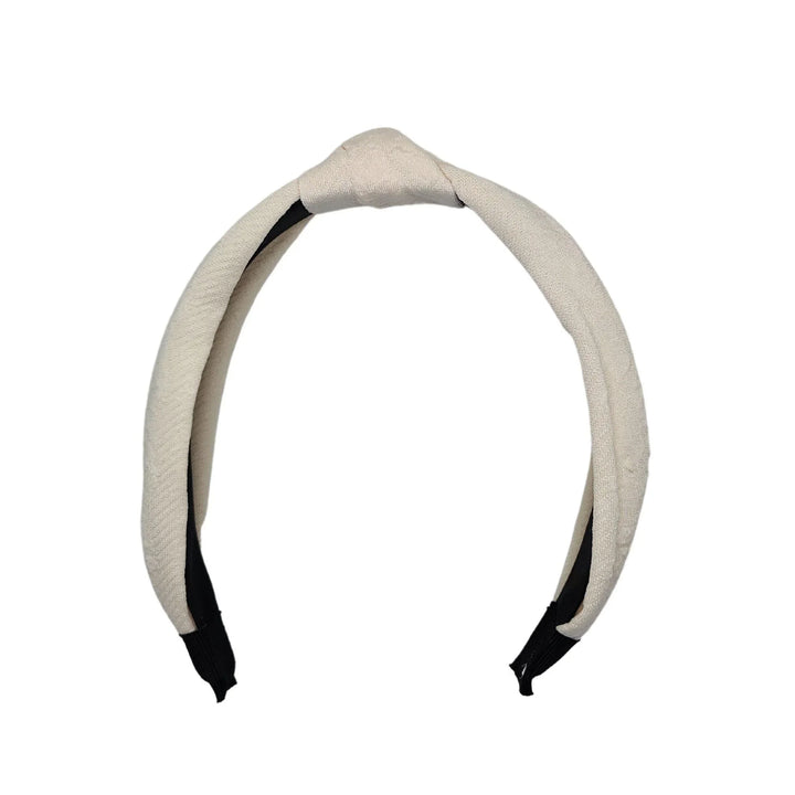 White Floral Top Knot Headband - Kofi Kreations