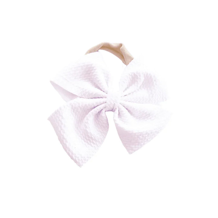 White Pinwheel Headband - Kofi Kreations