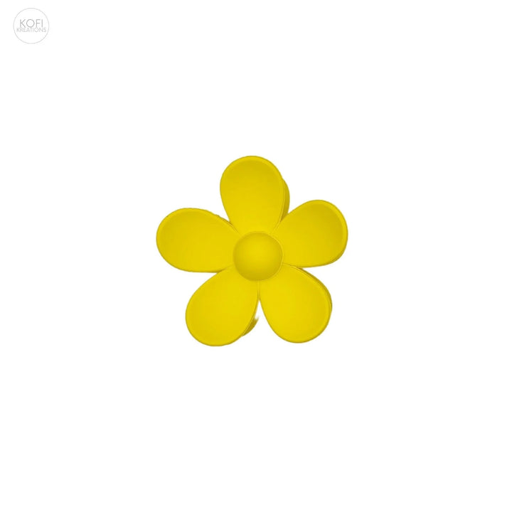 Yellow Flower Hair Claw - Kofi Kreations