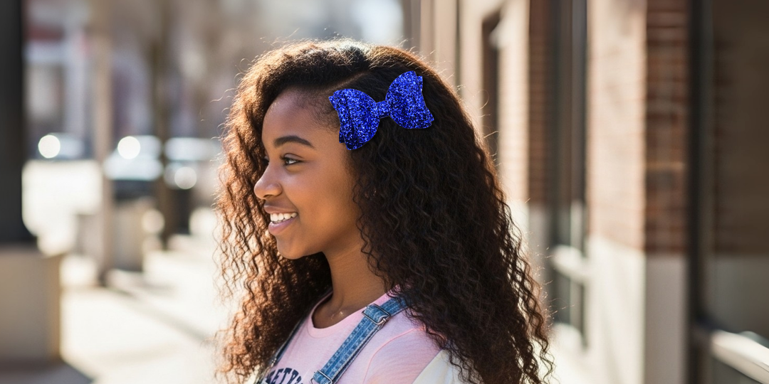 Josey Glitter Hair Bows - Kofi Kreations