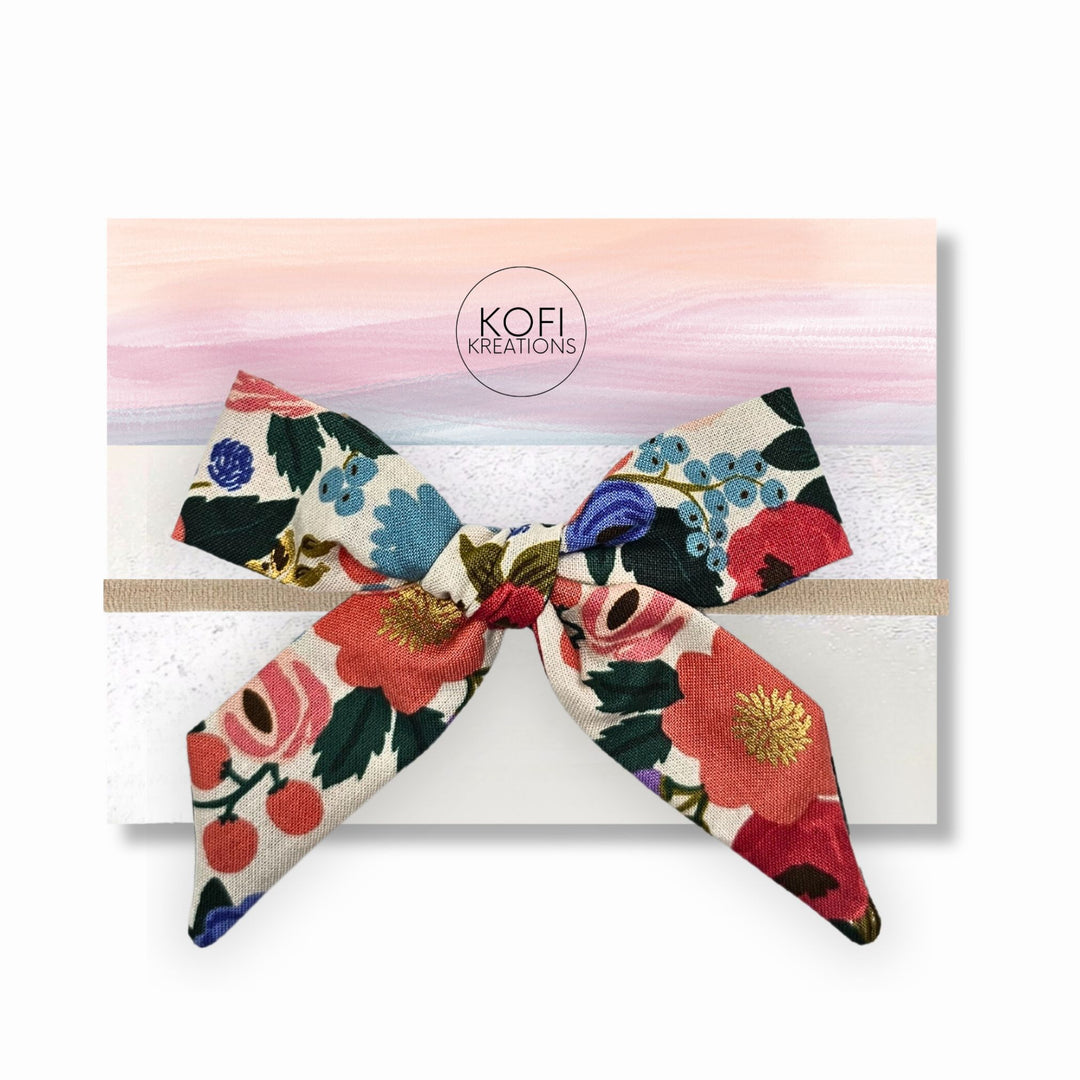 Audrey | Floral Fantasy Hand-tied Bow