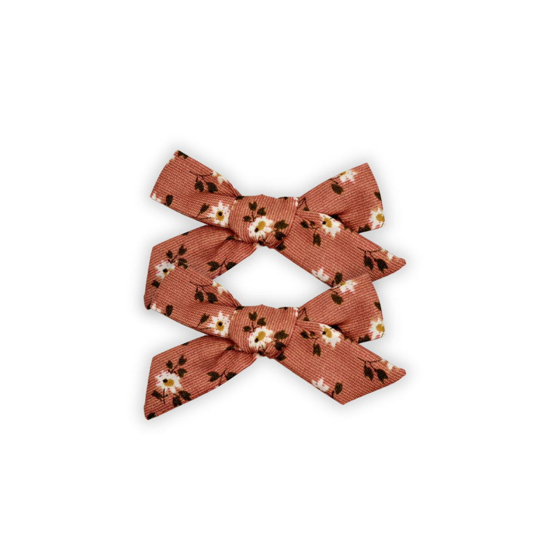 Rose Flower | Pigtail Hair Bows