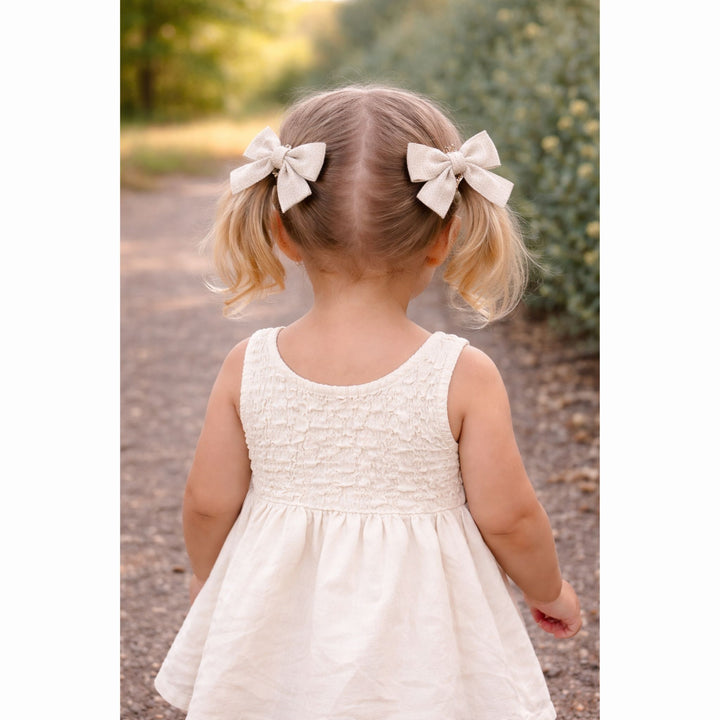 Peach | Pigtail Hair Bows