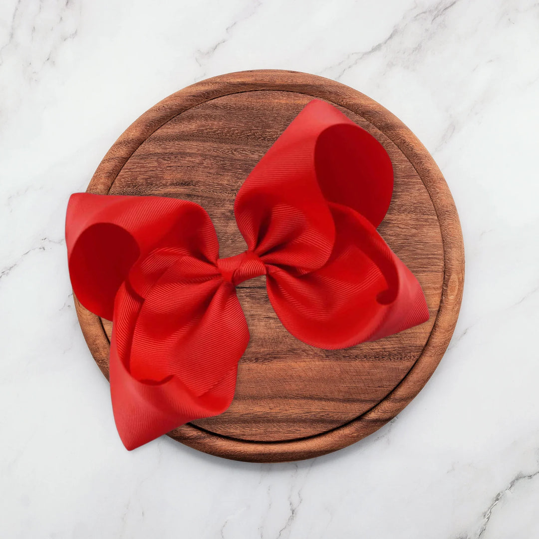 Red | Grosgrain Ribbon Hair Bow