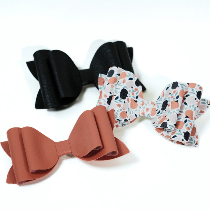 Josie | Cozy Days Faux Leather Bows