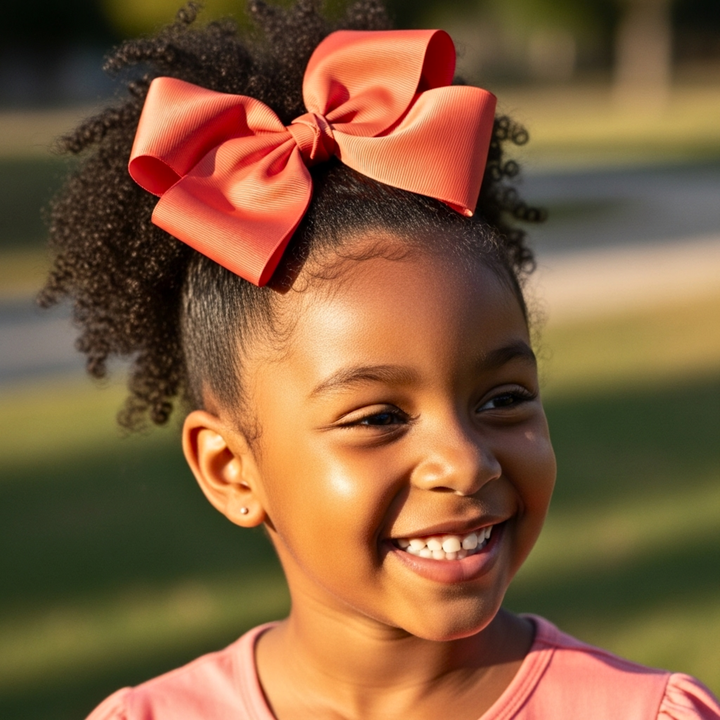 Peach Puff | Grosgrain Ribbon Hair Bow