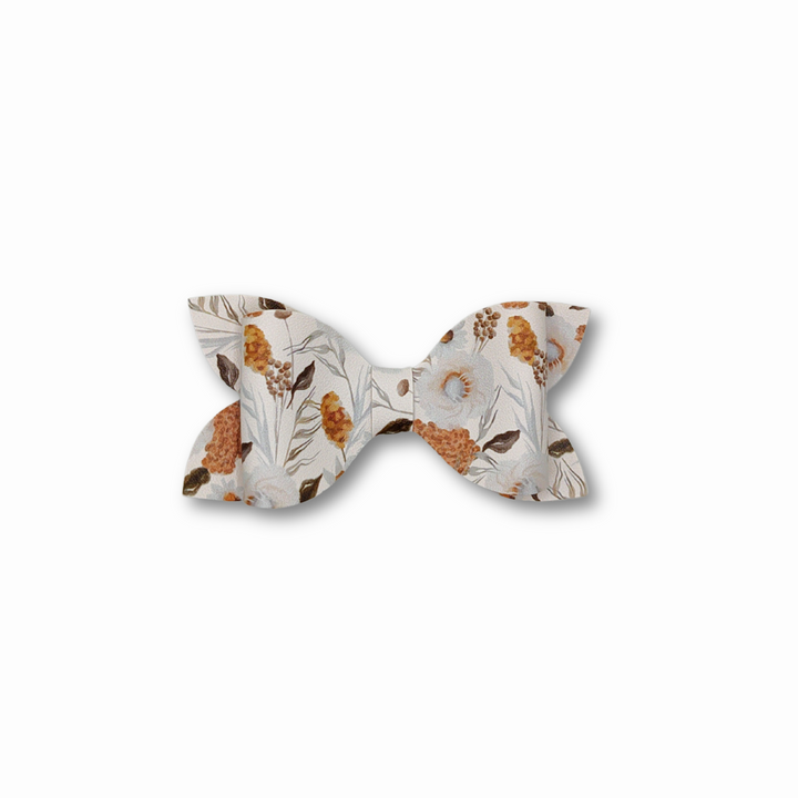 Luna | Spring Flower Faux Leather Hair Bows