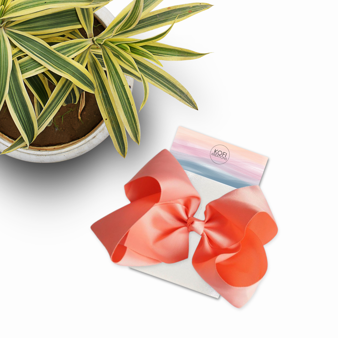 Peach Puff | Grosgrain Ribbon Hair Bow