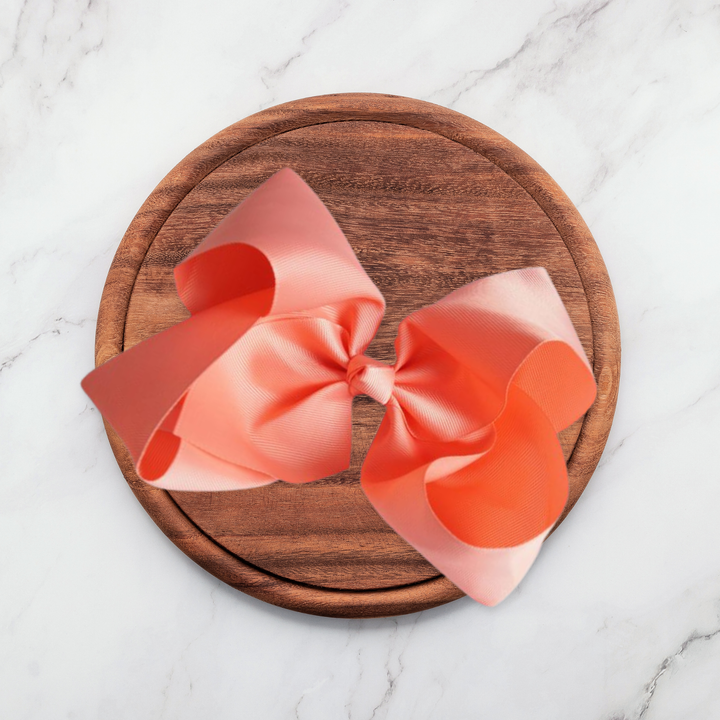 Peach Puff | Grosgrain Ribbon Hair Bow