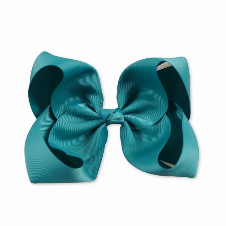 Dark Cyan | Grosgrain Ribbon Hair Bow