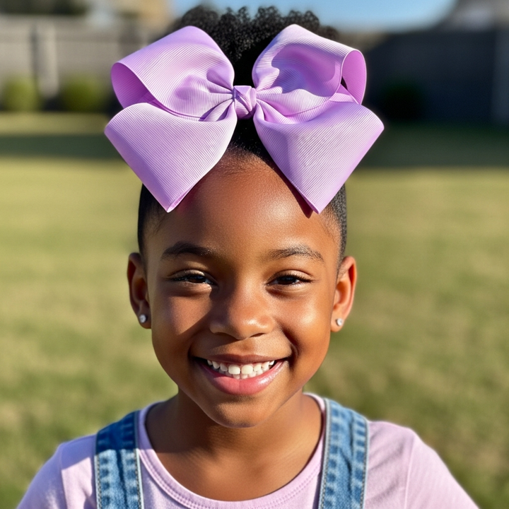 Lavender Grosgrain Ribbon Hair Bow