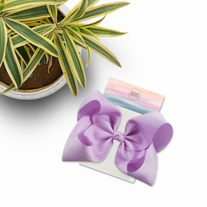 Lavender Grosgrain Ribbon Hair Bow