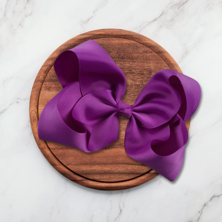 Purple | Grosgrain Ribbon Hair Bow