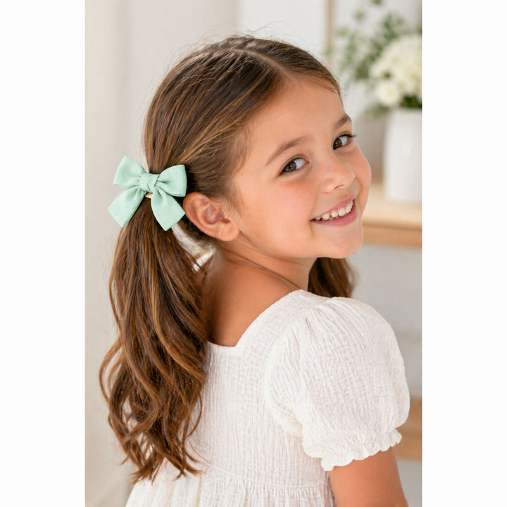 Mint | Pigtail Hair Bows