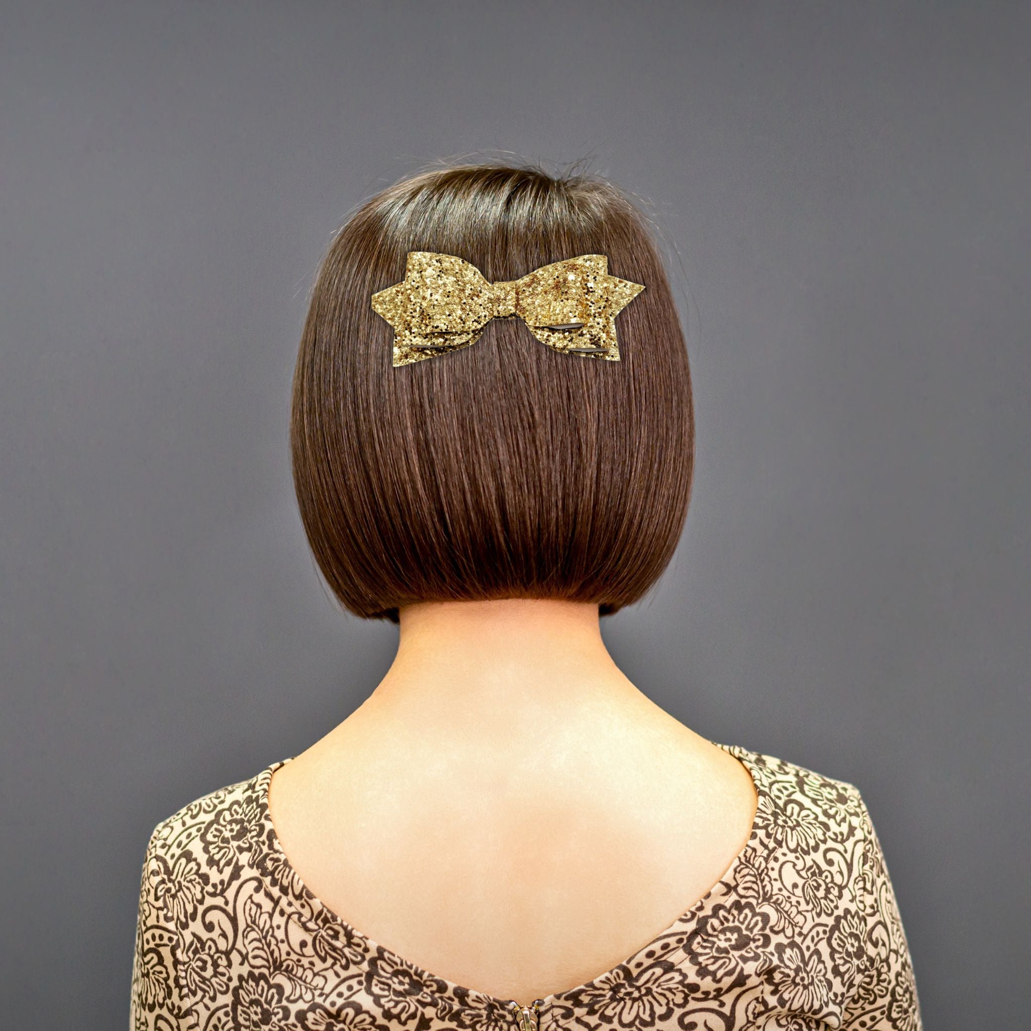 Gold | Pepperdine Glitter Hair Bow