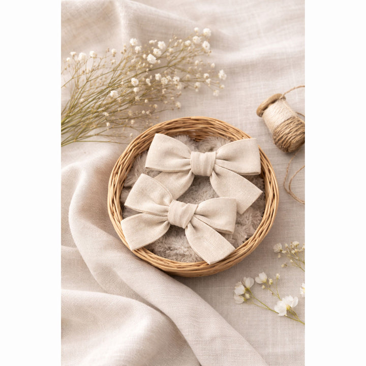 Cream | Pigtail Hair Bows
