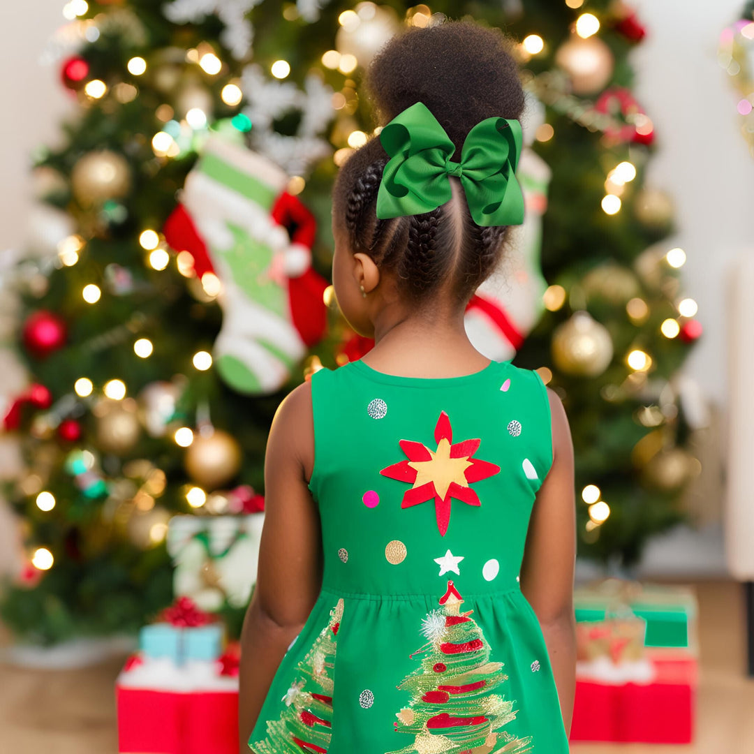 Green Grosgrain | Ribbon Hair Bow