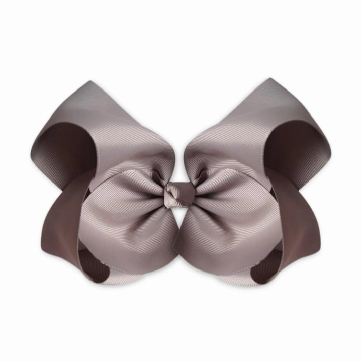 Gray | Grosgrain Ribbon Hair Bow