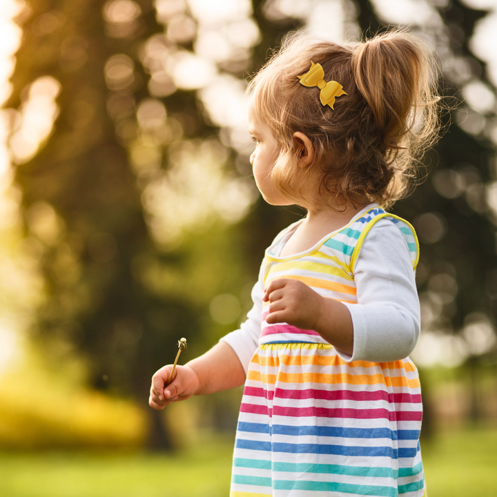 Ella | Yellow Faux Leather Hair Bow