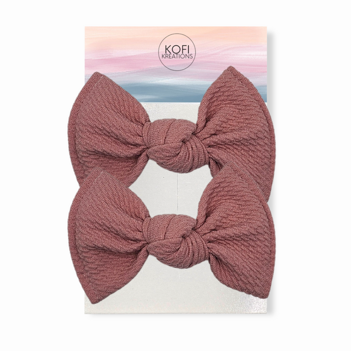 Rose Knot Hair Bows