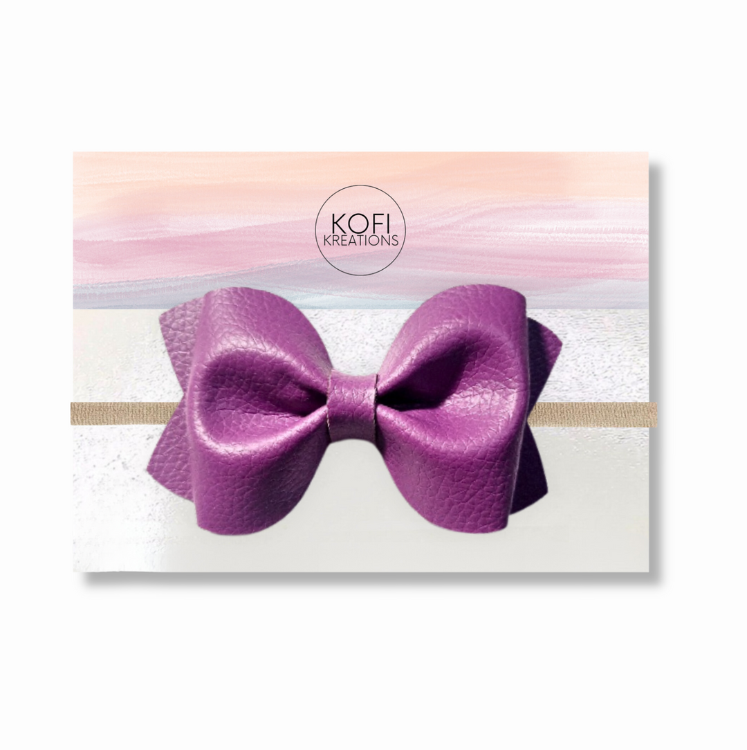 Purple Pinch Hair Bow