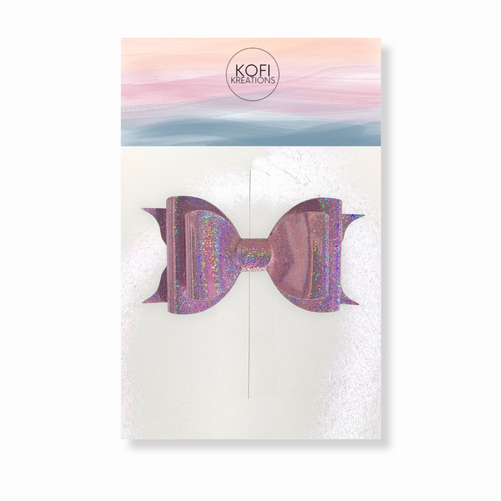 Fuchsia Luminous Glitter Hair Bow