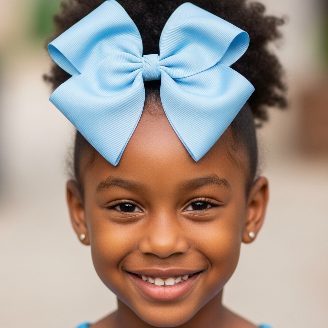 Light Blue | Grosgrain Ribbon Hair Bow