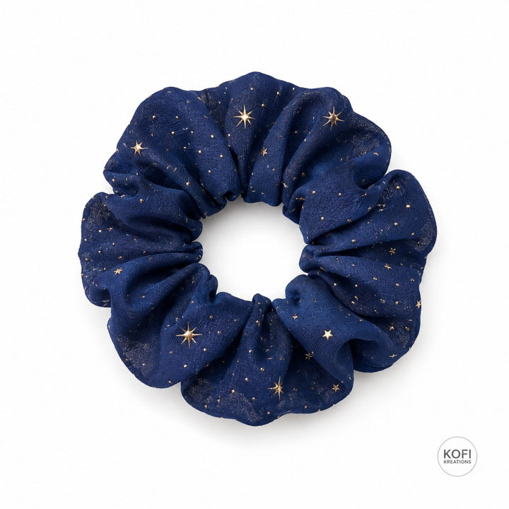 Blue Stars | Chiffon Scrunchie