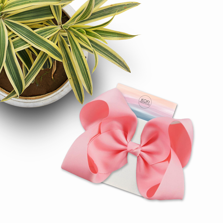 Pink | Grosgrain Ribbon Hair Bow