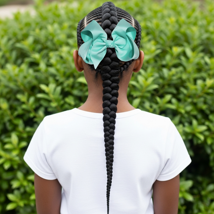 Aqua | Grosgrain Ribbon Hair Bow