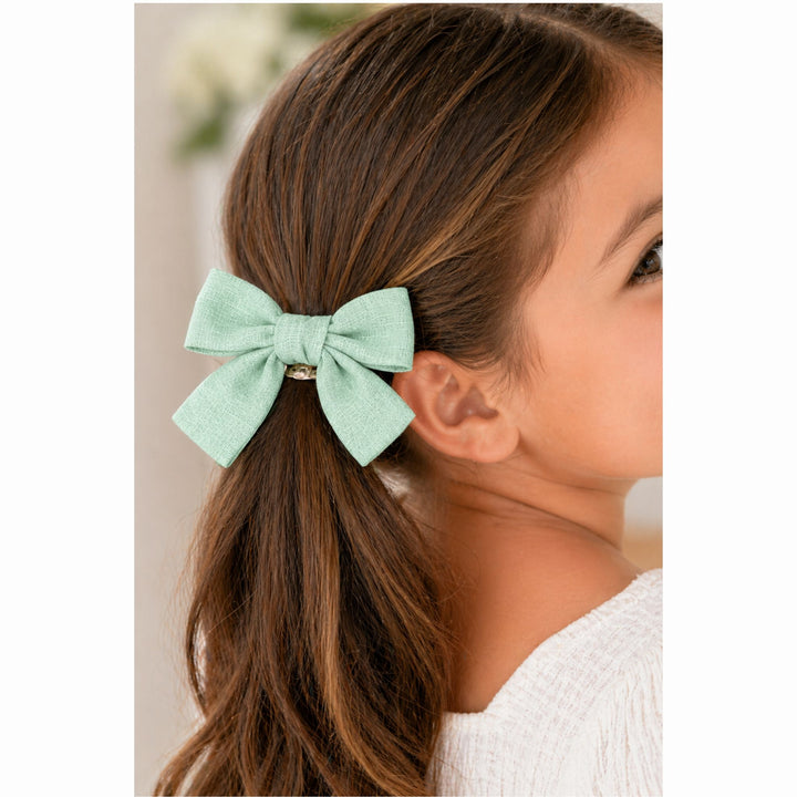 Mint | Pigtail Hair Bows