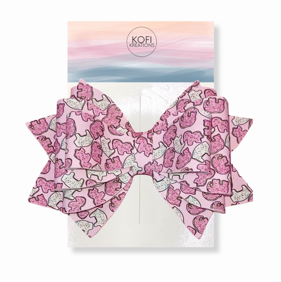 Frosted Animal Crackers Hair Bow