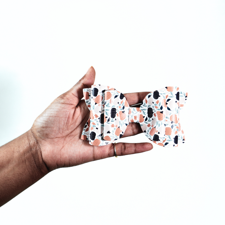 Josie | Purple Love Faux Leather Hair Bow Set