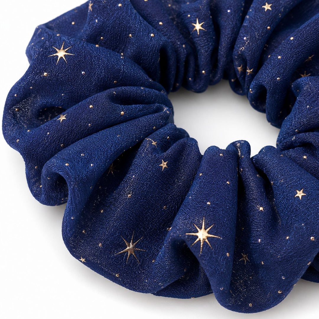 Blue Stars | Chiffon Scrunchie