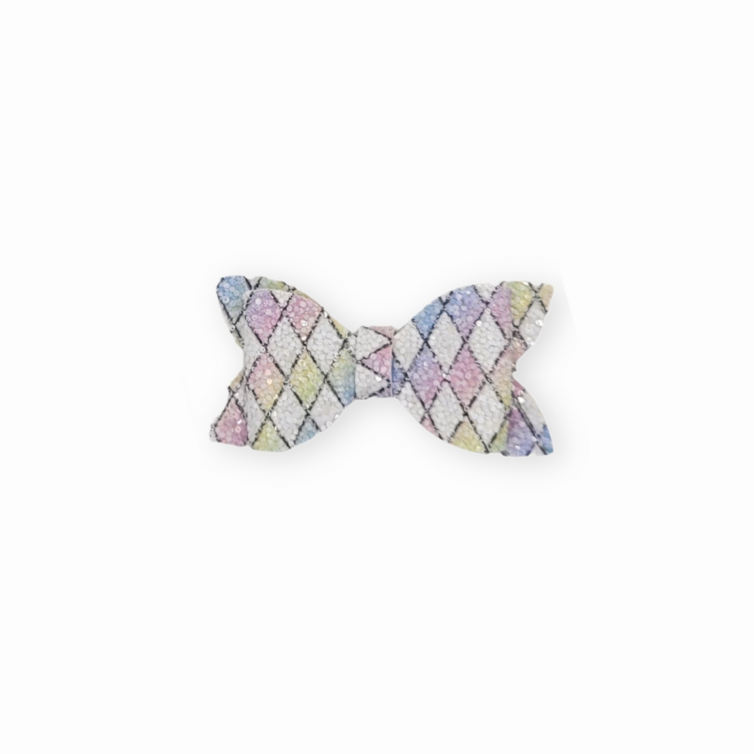 Luna | Rainbow Pyramid Glitter Hair Bow