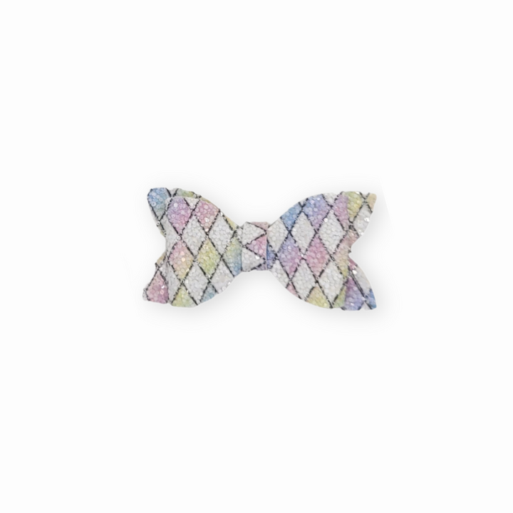 Luna | Rainbow Pyramid Glitter Hair Bow