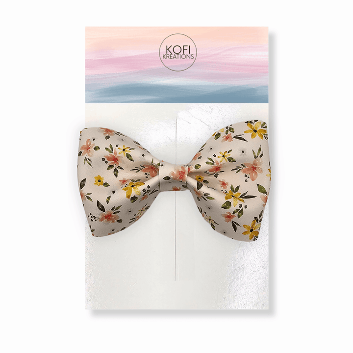 Floral Pinch Hair Bow