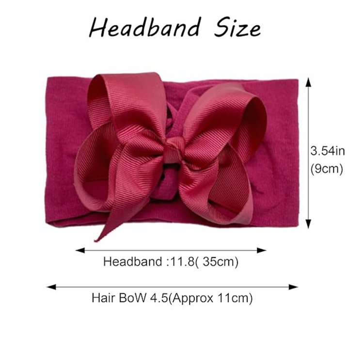 Dark Pink Turban Bow Headband