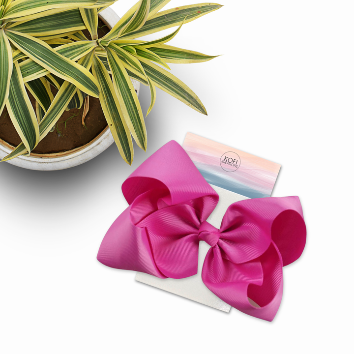 Magenta Pink | Grosgrain Ribbon Hair Bow