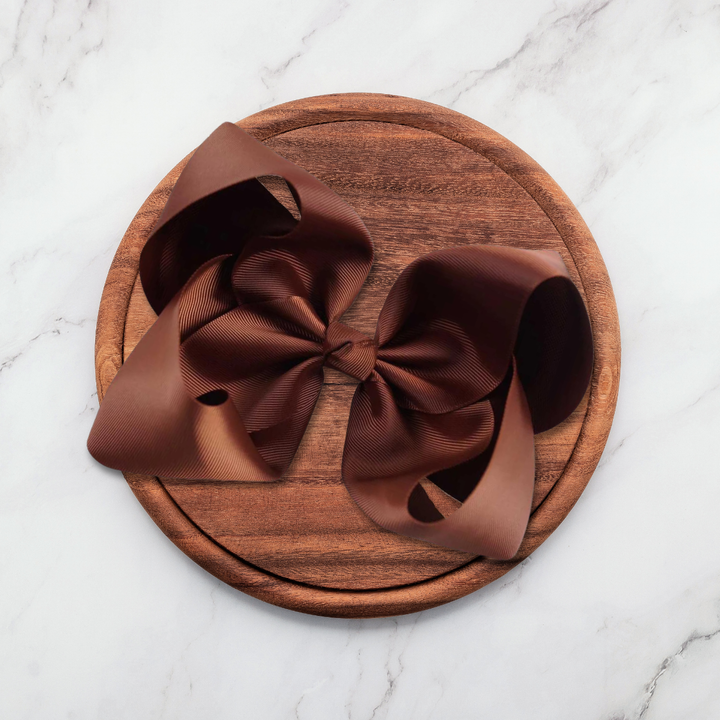 Brown | Grosgrain Ribbon Hair Bow