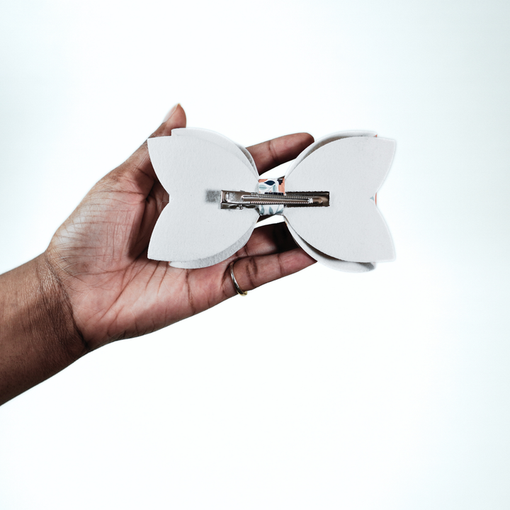 Josie | Purple Love Faux Leather Hair Bow Set