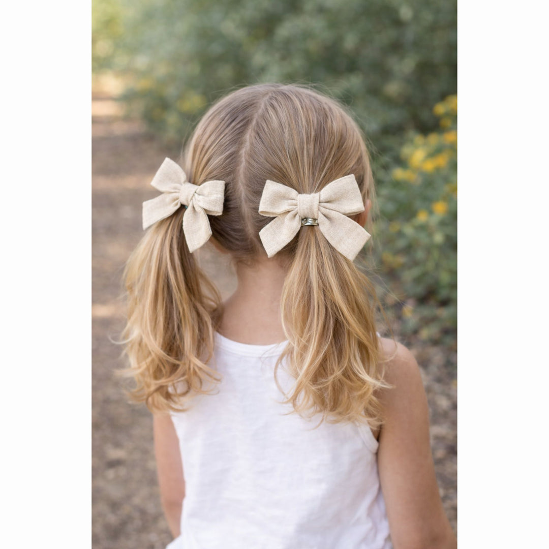 Cream | Pigtail Hair Bows