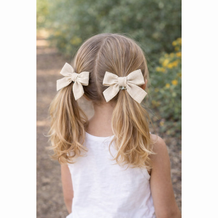 Cream | Pigtail Hair Bows