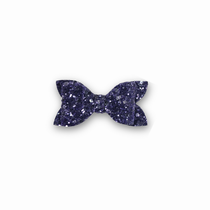 Luna | Purple Glitter Hair Bow