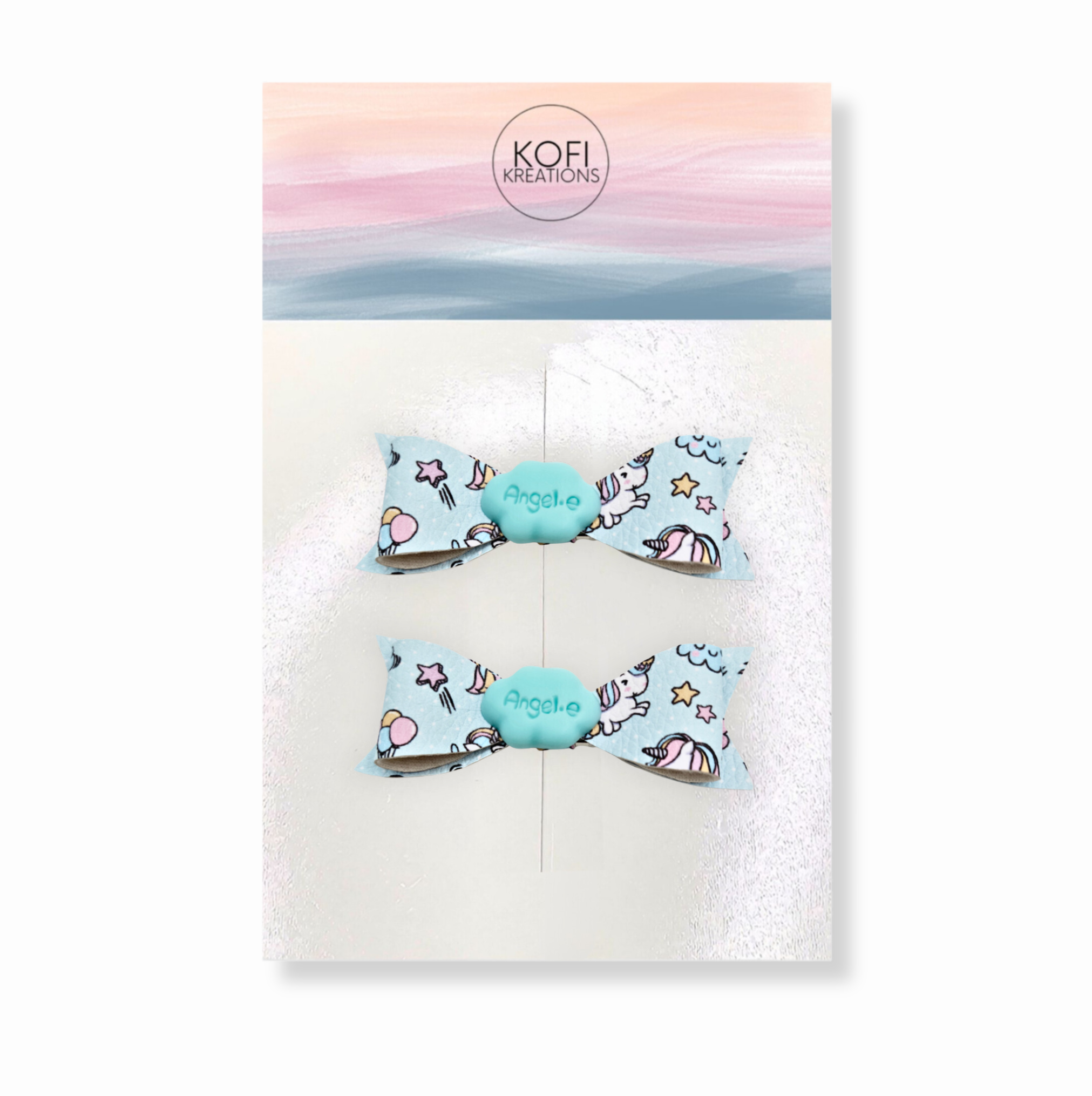 Blue Unicorn Livi Hair Bows