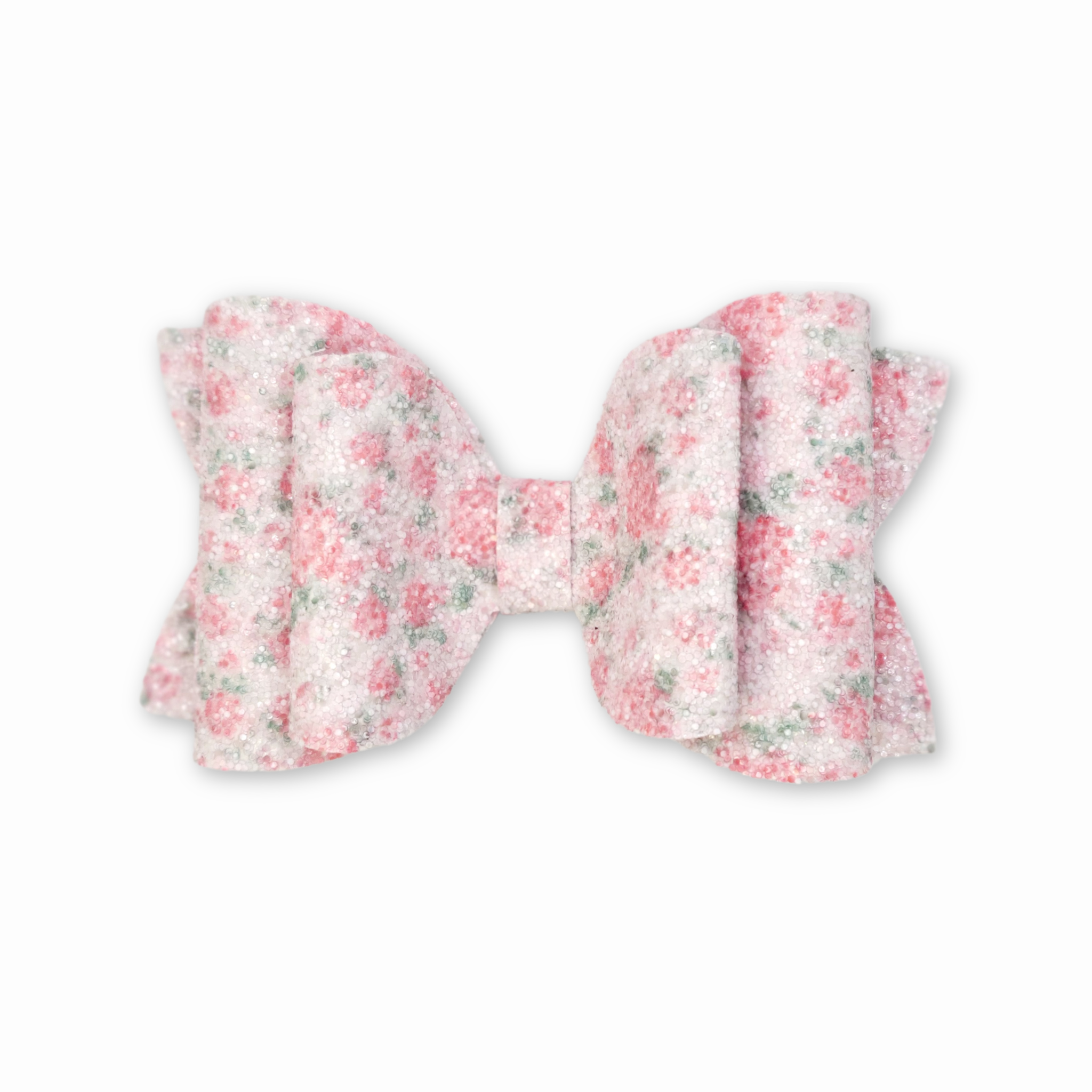 Rose Flower | Josie Glitter Hair Bow
