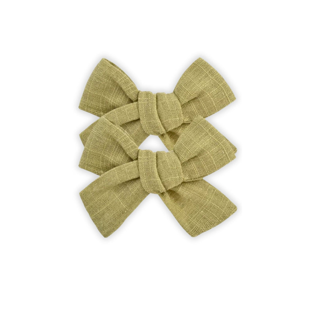 Olive | Pigtail Hair Bows
