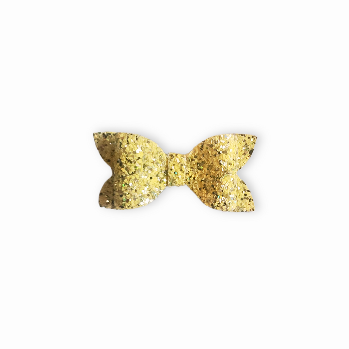 Luna | Yellow Glitter Hair Bow