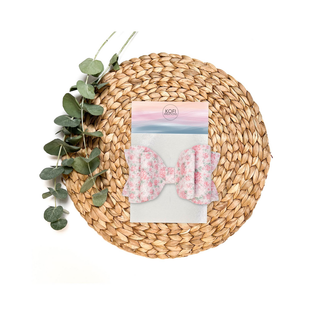 Rose Flower | Josie Glitter Hair Bow