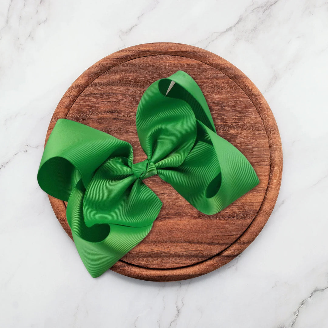 Green | Grosgrain Ribbon Hair Bow